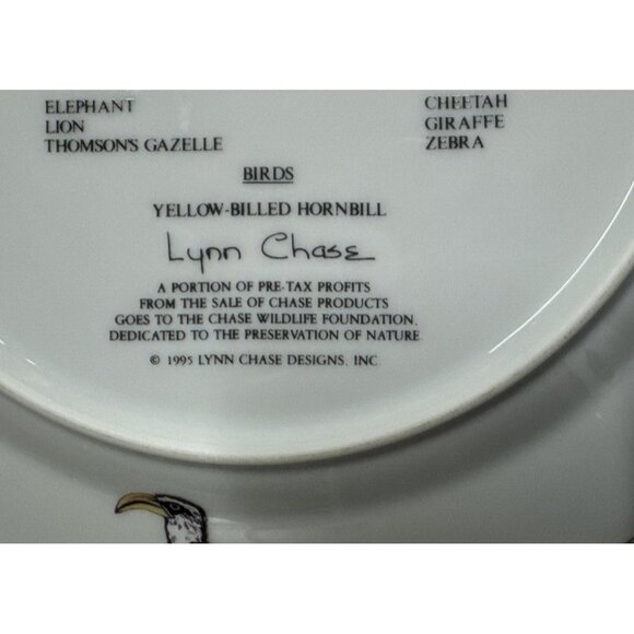 Lynn Chase African Portraits Zebra Plate Lot of 2 Luncheon Salad 9" Vintage NWOT - Picture 9 of 10